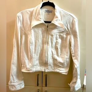 Little man clothing company denim jacket size S off white